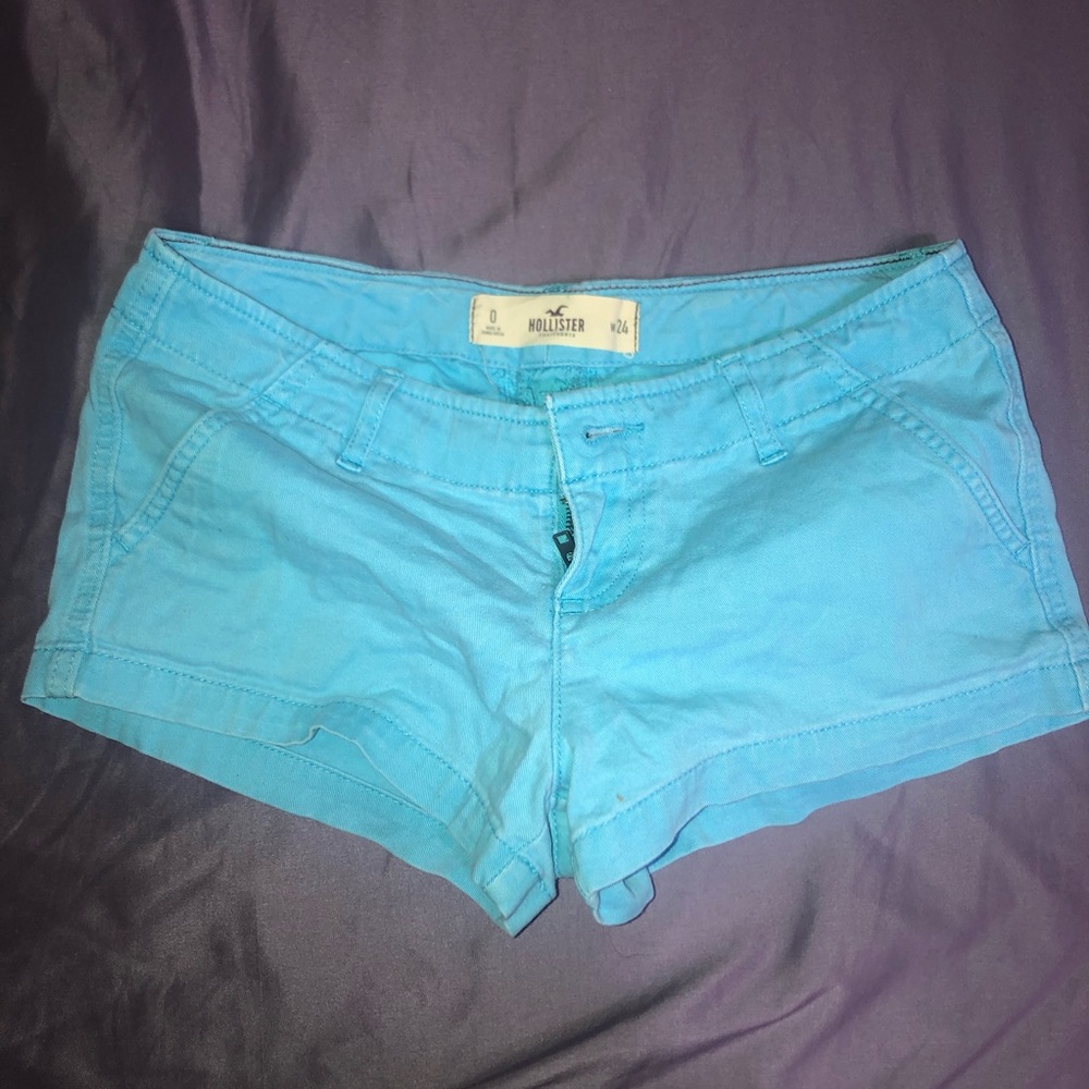 blue hollister shorts size 0